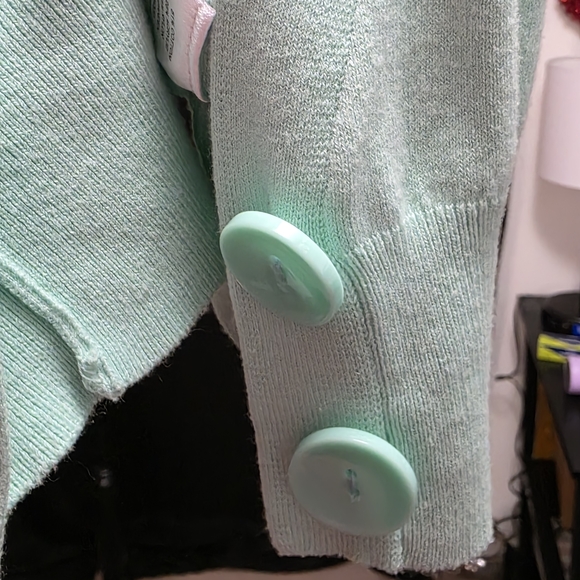 Floral Spring Dress with Mint Cardigan (Size: M) - Picture 11 of 13